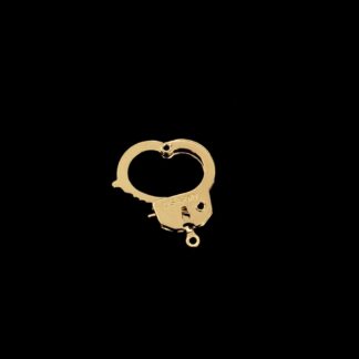 Golden metal handcuff pendant - size 20 x 27 mm
