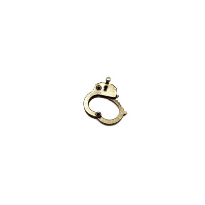 Brass metal handcuff pendant - size 20 x 22 mm