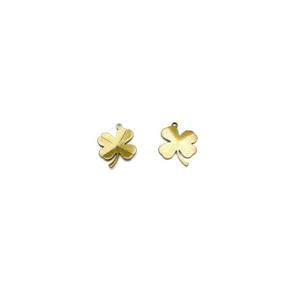 Brass metal flower pendant - size 20 x 25 mm