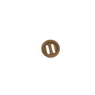 Round light brown plastic buttons - diametre 17 mm - 5 pieces