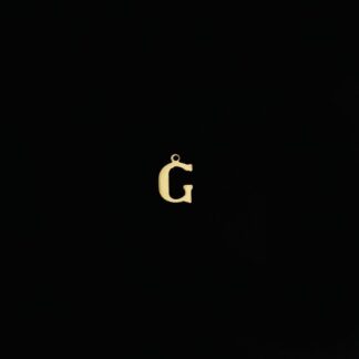 Golden metal letter G pendants - size 10 x 15 mm - 5 pieces