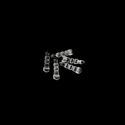 Transparent plastic cellphone earphone jack plugs - size 4 x 16 mm - 4 pieces