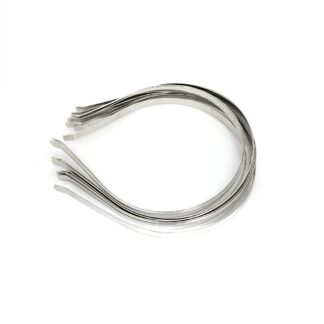 Silvery metal hairband - width 7 mm