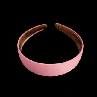 Light pink fabric covered plastic hairband - width 28 mm