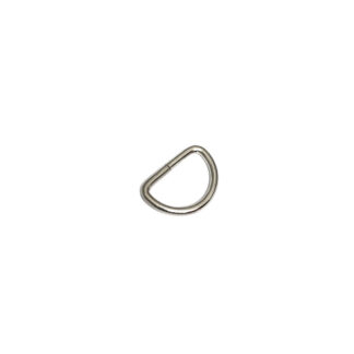 Silvery metal D rings - size 17 x 25 mm - 4 pieces