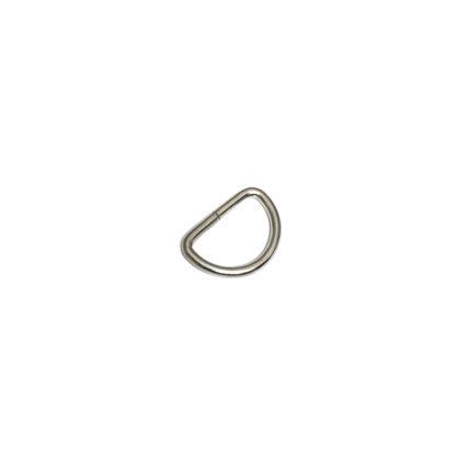 Silvery metal D rings - size 17 x 25 mm - 4 pieces