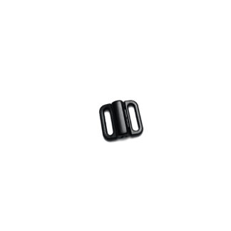 Black plastic buckle - size 16 mm - 3 pieces