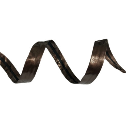 Dark brown leatherette bias binding by metre - width 15 mm