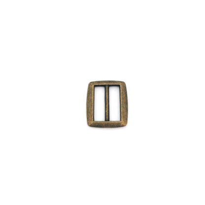 Brass metal rectangular buckle - size 21 x 26 mm