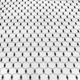 Stiff black net fabric by metre - width 162 cm
