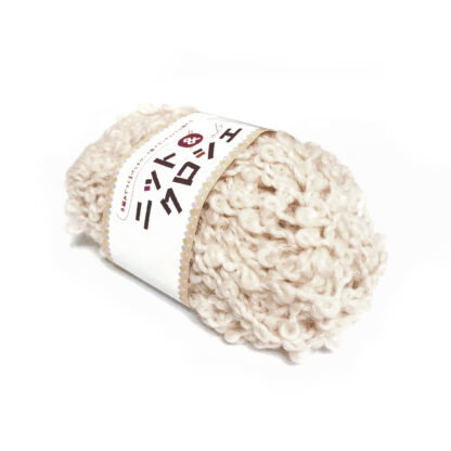 Cream loops yarn - diametre 1.5-7 mm - weight 25 g