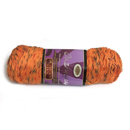 Antibacterial colourful orange nano alpaca yarn - diametre 2.5 mm - weight 100 g