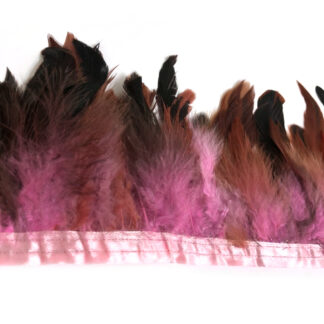 Pink brown and black feathers - size 100-140 mm - length 100 mm