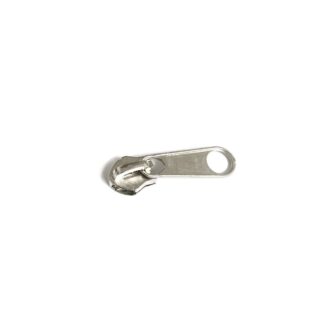 Silvery metal zipper slider - size 5