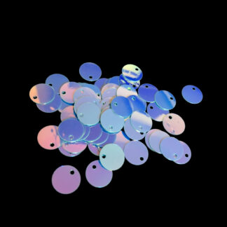 Round iridescent light blue sequins - diametre 10 mm - weight 5 g