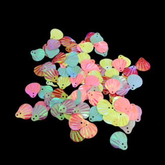Colourful iridescent shell sequins - size 13 mm - weight 5 g