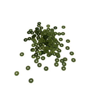 Round yellowish green sequins - diametre 4 mm - weight 5 g