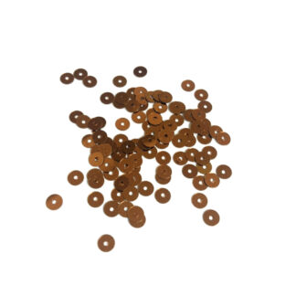 Round orange brown sequins - diametre 4 mm - weight 5 g