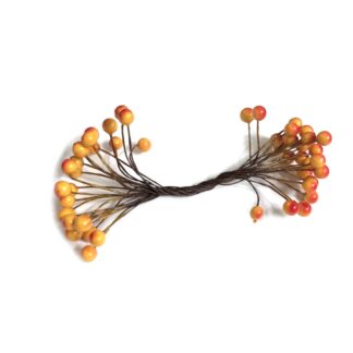 Red and yellow berries decoration - length 130 mm