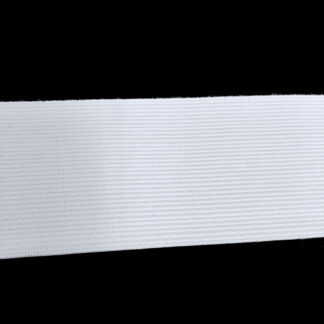 Flat white elastic bank by metre - widht 58 mm