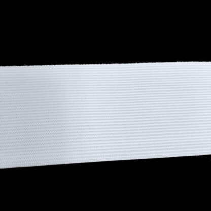 Flat white elastic bank by metre - widht 58 mm