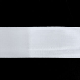 Flat white elastic band by metre - width 50 mm