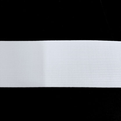 Flat white elastic band by metre - width 50 mm
