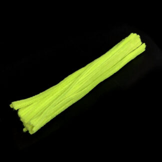 Greenish yellow chenille stems - diametre 6 mm - length 300 mm - 10 pieces