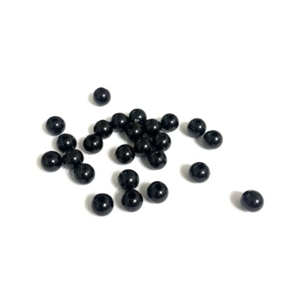 Pearly round black loose beads - diametre 4 mm - weight 50 g