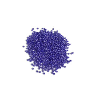 Round purplish blue seed beads - size 1.5 mm - weight 10 g