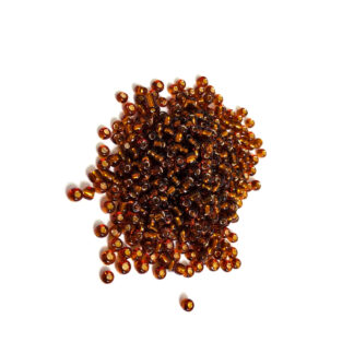 Orange brown seed beads - size 3 mm - weight 50 g