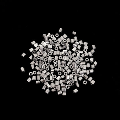 Silvery seed beads - size 2.5 x 3 mm - weight 50 g