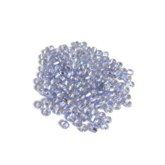 Iridescent bluish silvery seed beads - size 4 mm - weight 50 g