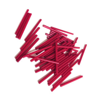 Red bugle seed beads - size 2.2 x 30 mm - weight 50 g