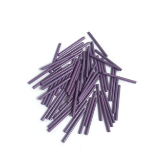 Greyish light purple bugle beads - size 2.3 x 29 mm - weight 50 g