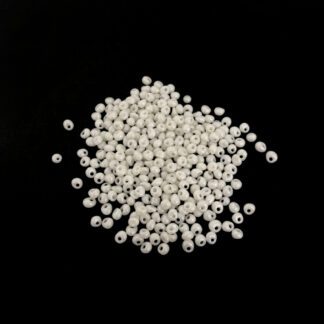 Round cream white seed beads - size 3 mm - weight 50 g