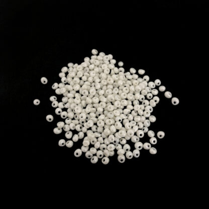 Round cream white seed beads - size 3 mm - weight 50 g