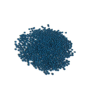 Round greenish blue seed beads - size 1.3 mm - weight 50 g