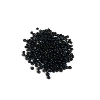 Round black seed beads - size 3.5 mm - weight 50 g