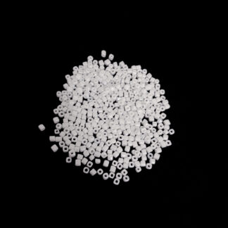 Pearly white cube seed beads - size 2.5 mm - weight 50 g