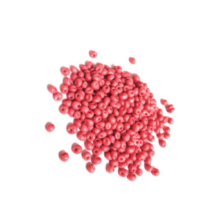 Reddish pink round seed beads - size 3 mm - weight 46 g