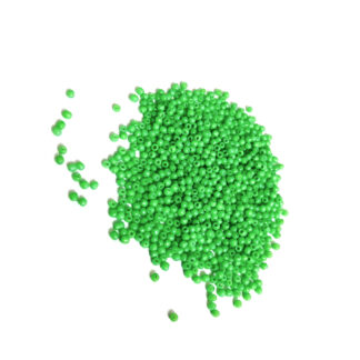 Round green seed beads - size 1.5 mm - weight 45 g