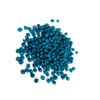 Round bluish green seed beads - size 3 mm - weight 40 g
