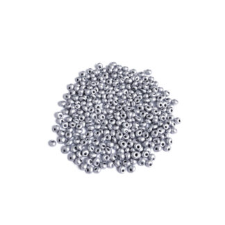 Round silvery grey seed beads - size 2.2 x 2.8 mm - weight 50 g