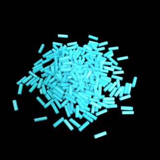 Bluish light green bugle beads - size 2 x 7 mm - weight 42 g