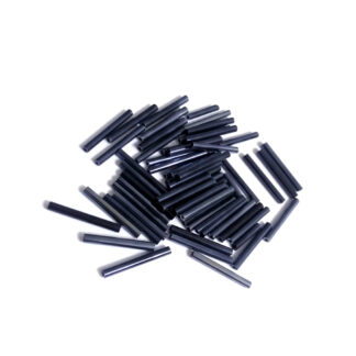 Dark greyish blue bugle beads - size 2 x 18 mm - weight 46 g