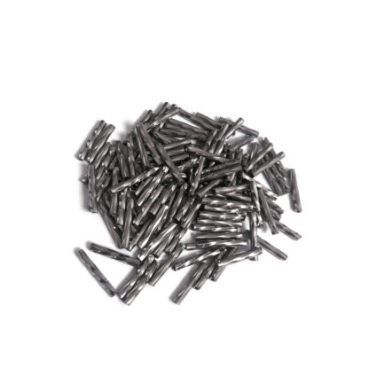 Dark silvery grey bugle beads - size 2 x 13 mm - weight 42 g