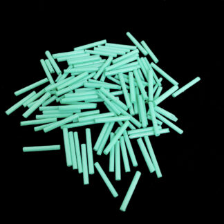 Turquoise light green bugle beads - size 1.5 x 15 mm - weight 37 g