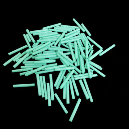 Turquoise light green bugle beads - size 1.5 x 15 mm - weight 37 g
