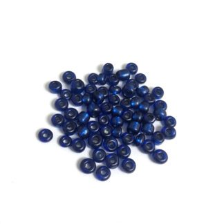 Round dark blue seed beads - size 5 mm - weight 40 g